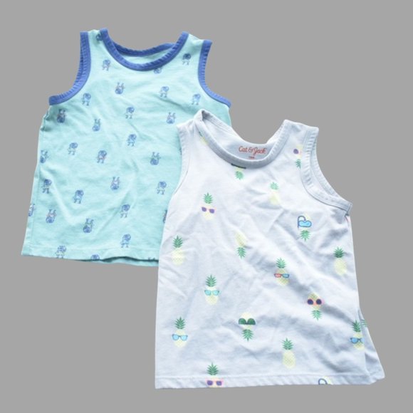 Cat & Jack Other - 🌵EUC Bundle of 2 Cat & Jack Toddler Boy Tank Tops